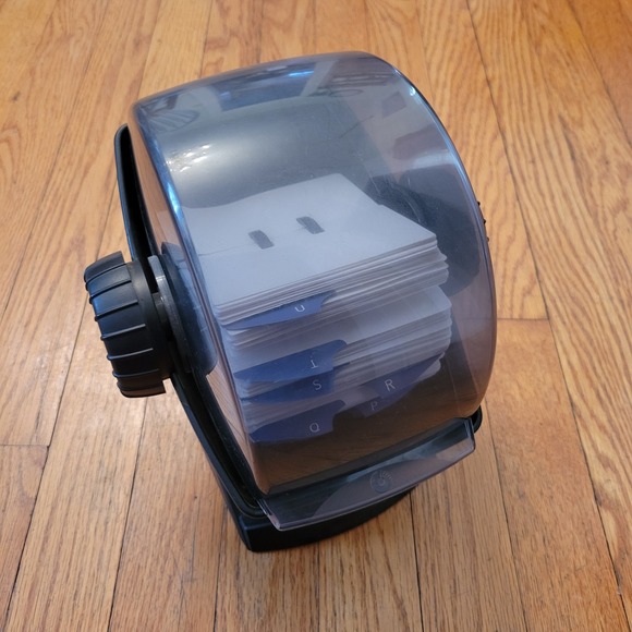 Swivel Rolodex Rotary Card File Organizer Cards Memorydex 90s Vintage Retro - Picture 1 of 10